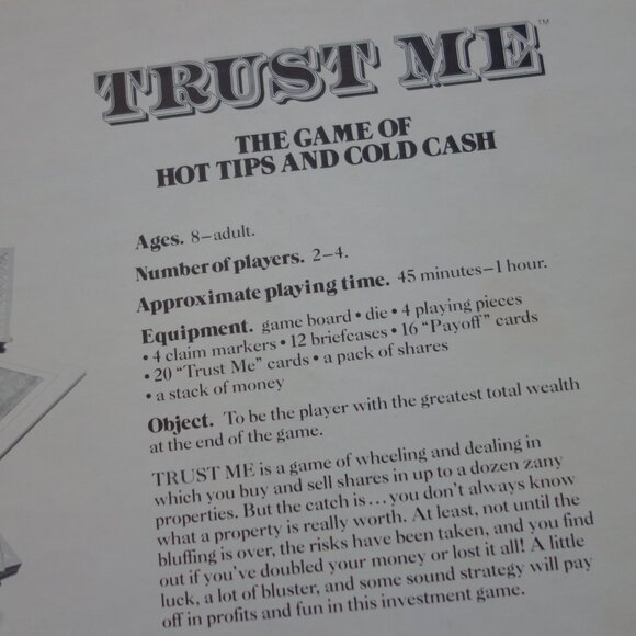 Vintage 1981 Parker Brothers Trust Me Board Game 2-4 Players Ages 4 to Adult - Picture 6 of 16